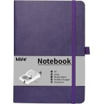 Carnet de notes a5 lign, 192 pages, couverture rigide avec bande de fermeture elastique et poche pliable ...