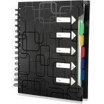 Carnet de notes a5 translucide avec 5 intercalaires, carnet spirale avec 5 onglets de couleur, cahier ...