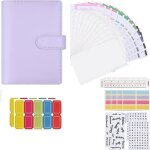 Carnet de notes a6 en cuir pu, carnet de notes de planification et de budget, classeur de couverture ...