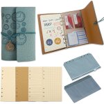 Carnet de notes a6, carnet de voyage 6 trous, bloc note rutilisable, carnet de bord en pu similicuir, ...