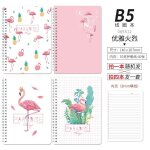 Carnet de notes a bobine b5, 4 pi�ces, carnet de notes mignon pour fille, kawaii, carnet de croquis, ...