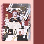 Carnet de notes a bobine spirale a5 pour filles, joli carnet de notes a bobine de coeur, carnet de croquis, ...