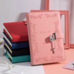 Carnet de notes avec cadenas (rose ) 218mm * 150mm en forme de coeur avec cl�, violet paillet�, agenda, ...