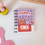 Carnet de notes cor�en ours doux a feuilles larges, 80 feuilles / ensemble, mini carnet de notes a bobine ...