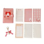 Carnet de notes en cuir exquis, mignon bloc - notes a 6 anneaux, fermeture magntique, reliure de dessin ...