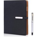 Carnet de notes lign�es a5, carnet de notes a 6 anneaux avec porte - stylo, 100 feuilles, bloc - notes, ...
