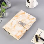 Carnet de notes en marbre avec verrou de code a5, 100 feuilles, carnet de notes en cuir pour le travail ... Carnet de notes en marbre avec verrou de code a5, 100 feuilles, carnet de notes en cuir pour le travail ...