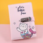 Carnet de notes avec mot de passe pour fille, joli agenda personnel avec code de verrouillage, bloc - ...