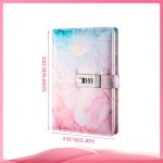 Agenda a5 en cuir pu avec cadenas et cl�