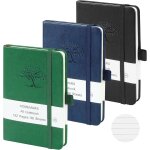 Carnet de notes, notebook, cahier lign, 3 paquet, carnet a6, petits carnets, 192 pages chacun, couverture ...