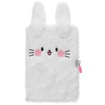 Carnet de notes en peluche motif chat, verrouillable, l�ger, id�al pour les enfants, 20 x 14 cm, couverture ...