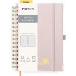 Carnet de notes pointill� a5 a spirale - bullet dotted journal avec papier 120 g / m, 141 pages num�rot�es, ...