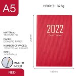 Carnet de notes portable a5 2022, liste d'indexation, agenda hebdomadaire, planificateur, planificateur, ...