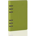 Carnet de notes rechargeable classique a5 en cuir avec 6 anneaux et couverture rigide. [m332]