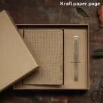 Carnet de notes r�tro en lin et toile de jute, papier kraft vierge, carnet de notes journal intime, carnet ...