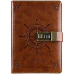 Carnet de notes avec serrure a combinaison, journal en cuir pu ecriture rétro style Carnet de notes avec serrure a combinaison, journal en cuir pu ecriture rétro style