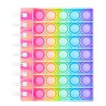 Carnet de notes en silicone avec etui a crayons, mignon, pop, couverture pop, bloc - notes, jouets sensoriels, ...