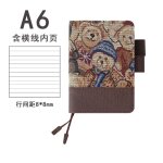 Carnet de notes en tissu r�tro, planificateur, agenda, couverture a5 a6, grille vierge, ligne de papier, ...