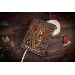 Carnet de notes vintage a5 a couverture rigide en cuir pu lign�, journal de voyage a ecrire soi - m�me ...