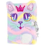Carnet peluche chat - scintillant chat journal pour filles enfants cadeau broderie a5 secret cahier lign ...