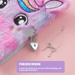 Carnet peluche licorne - scintillant licorne journal pour filles enfants cadeau broderie a5 secret cahier ... Carnet peluche licorne - scintillant licorne journal pour filles enfants cadeau broderie a5 secret cahier ...