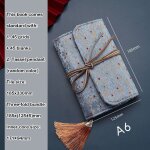 Carnet de poche classique r�tro en tissu, carnet de journal a glands antiques a5 / a6, bloc - notes a ...