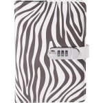 Carnet secret, a5 journal intime avec code, rayures noir et blanc cahier bloc - notes, magazine de voyage ...