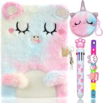 Carnet secret pour fille, agenda secret avec cadenas, journal de voyage scolaire en peluche, carnet priv ...