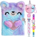 Carnet secret pour fille, agenda secret avec cadenas, journal de voyage scolaire en peluche, carnet priv ...