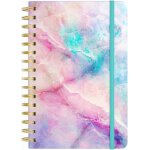 Carnet a spirale, couverture rigide lign�e pour femme, taille moyenne 15, 2 x 21, 3 cm, 160 pages de ...
