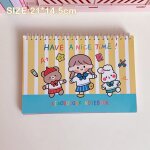 Carnet ? spirale dessin anim? kawaii, ligne horizontale, reliure ? feuilles mobiles, bloc - notes portable ...