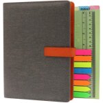 Carnet a spirale organiseur, rechargeable carnet planner journal cahier voyage avec bouton magn�tique ...