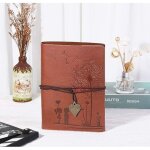 Carnet de voyage a5?marron carnet de notes voyage diary notebook croquis dessin rechargeable journal ...