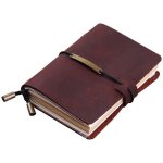 Carnet de voyage en cuir fait a la main, carnet de voyage pour hommes et femmes, parfait pour ecrire, ...