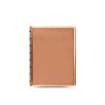 Carpentras sign notebook rechargeable  saffiano metallic  format a5 lign� rose or cuivr�