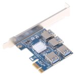 Carte adaptateur pci - e 1 a 4, 87ha, 4 en 1, riser, 1x express, usb 3. 0, carte graphique, extension ...