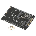 Carte de conversion m. 2 ngff msata ssd a sata 2. 5 pouces, adaptateur 3. 0, 2 en 1 pour ordinateur portable ...