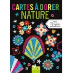 Cartes a dorer nature - avec 20 feuilles mtallises