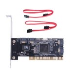 Carte d'extension interne pour contr�leur raid sata pci, 4 ports, avec deux c�bles sata, pour pc de bureau, ...
