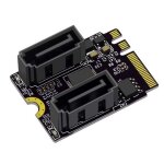 Carte d'extension m. 2 (cl� a + e) a 2 ports sata 3. 0, adaptateur wifi m. 2 a sata, lecteur gratuit, ...