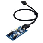 Carte d'extension usb new - 9pin mle 1 a 2 / 4 femelle, 30cm, adaptateur de connecteur usb 2. 0 9 broches ...