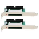 Carte flash compacte cf a 40 broches, 2x adaptateur de convertisseur ide 3. 5, support pci, panneau arri�re ...