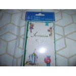 Cartes invitation doubles avec enveloppes 9x14cm paquet de 6 erpe