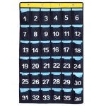 Carte d'organisation de salle de classe 83xc, grandes poches, 4 crochets m�talliques adapt�s au rangement, ...