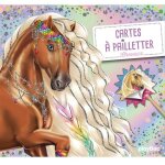 Cartes a pailleter chevaux - avec un stylet malin double embout