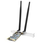 Carte rseau sans fil pci - e, 600mbps, adaptateur bluetooth 4. 0, 2. 4ghz / 5ghz, double bande, avec ...