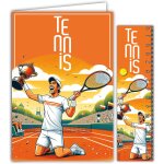 Carte tennis sur terre battue avec enveloppe 12x17, 5cm pour sportif sportive joueur joueuse champion(ne) ... Carte tennis sur terre battue avec enveloppe 12x17, 5cm pour sportif sportive joueur joueuse champion(ne) ...