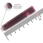 Cartouches d'encre - rose - encre non effa�able - pour stylo plume et roller - 6 petites cartouches