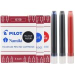 Cartouches d'encre pour stylo - plume namiki ic50, fournitures pour ecriture en noir / bleu / rouge, ...