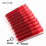 Cartouches de recharge d'encre pour stylos a plume, 10 pi�ces, fournitures d'encre de couleur, papeterie ...